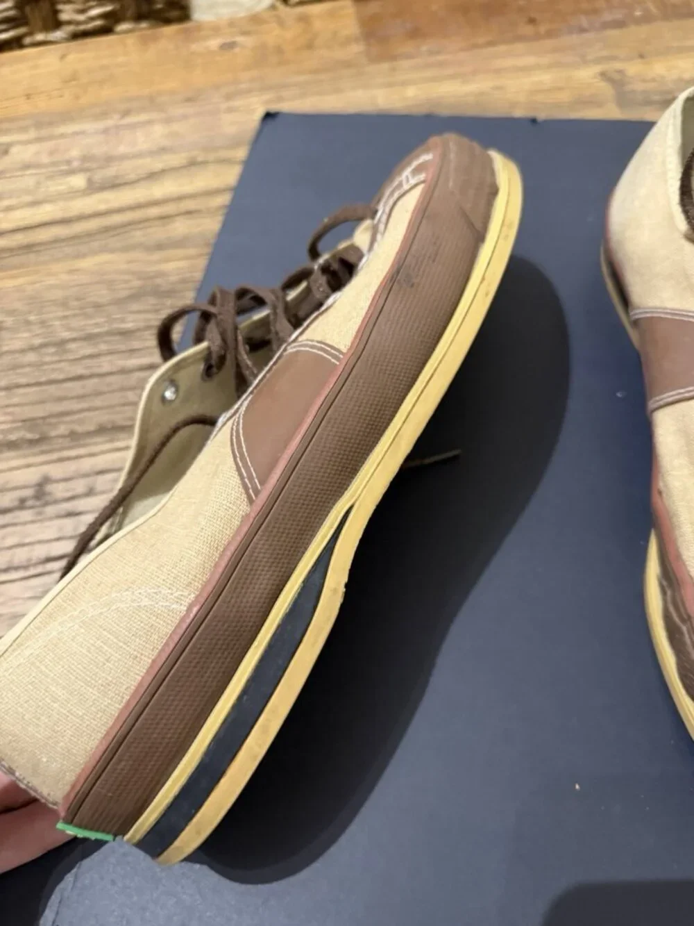 PF Flyers Low Top Tennis Shoes Brown Used W-11 M-9.5